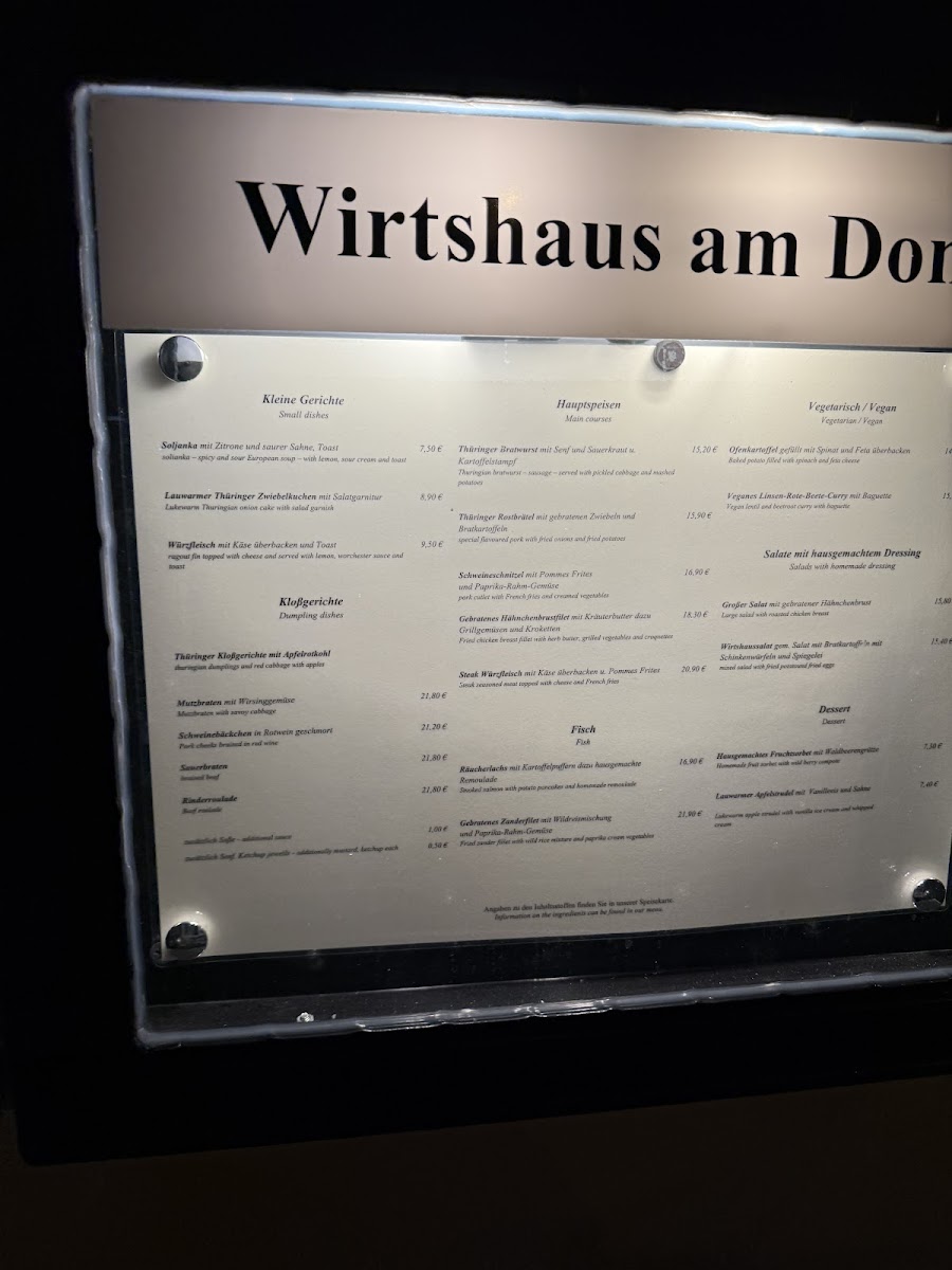 Menu Wirtshaus Am Dom-6